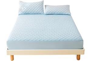 Mattress Protector Thick Mattress Cover, Waterproof Protector, Soft and Breathable Fitted Bed No Pillowcase for Bedroom, Hote