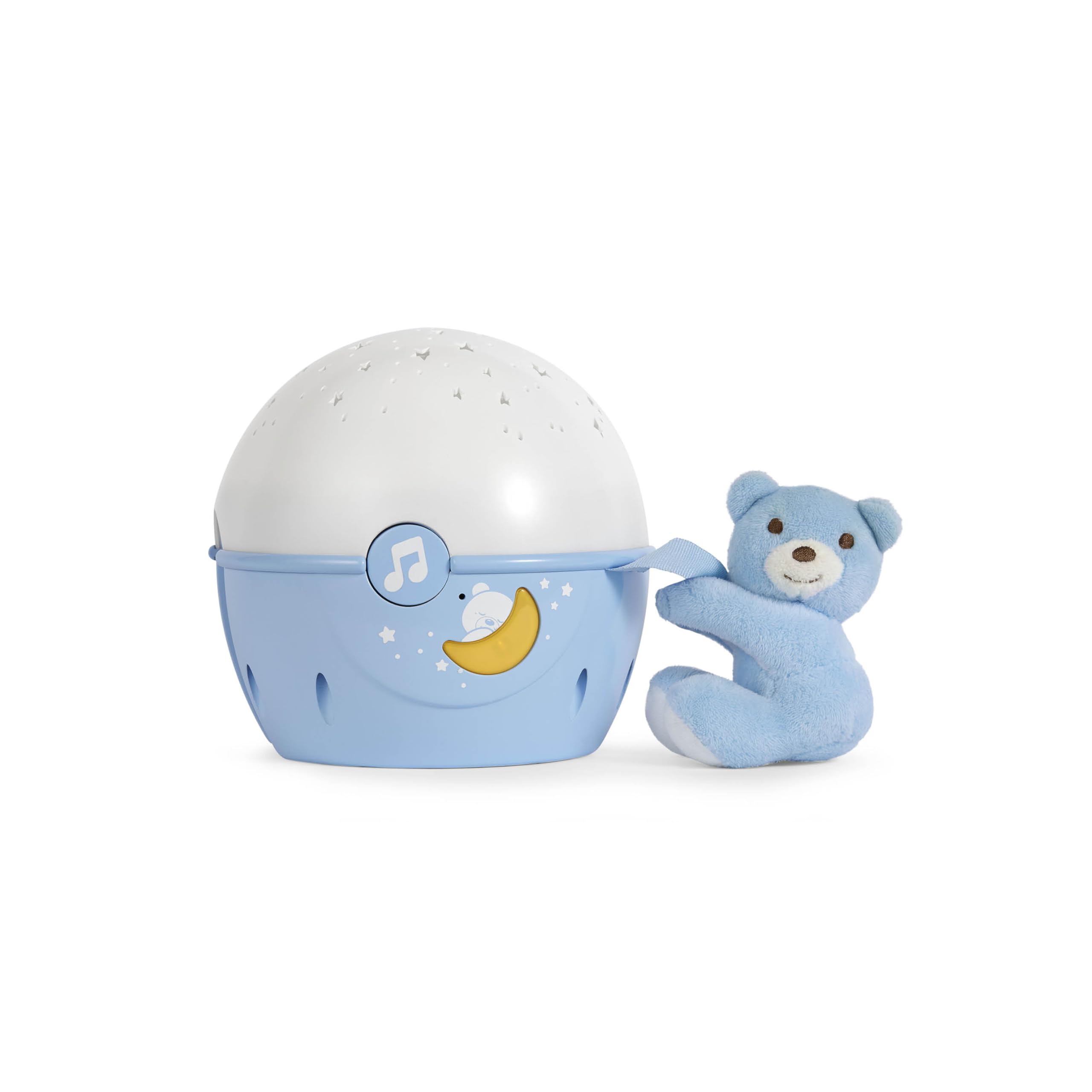 Chicco Next2Stars Baby Night Light, Blue, Star Light Projector for Cots and Cribs, Sound Sensor, 3 Light Effects and Music