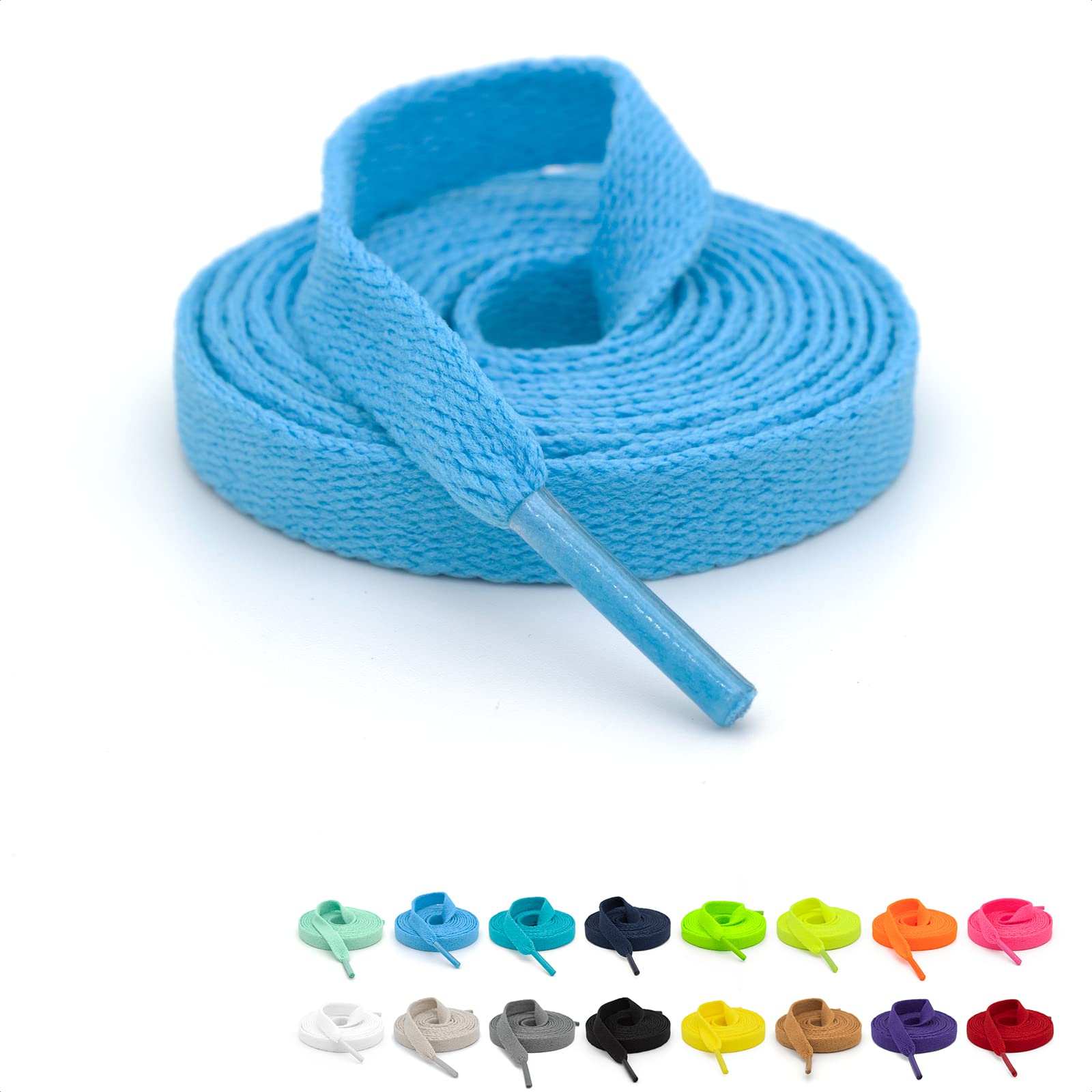 [XSUN] シューレース 靴紐 shoelaces 100cm 120cm 140cm 160cm 無地 靴ひも 平紐 おしゃれ スニーカー 紐商品画像