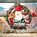 D-FantiX 14 inch Small Merry Christmas Wreaths for Front Door, Small Grapevine Wreath Indoor Winter Holiday Wreaths Front Door Christmas Decoration Clearance (Reindeer Snowman Santa Claus)