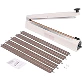 SYAMZZMS 20 Inch Commercial Impulse Sealer Machine | Heavy duty industrial heat sealer with 3mm wide seal strip &amp; aluminum body. Ideal for bulk sealing &amp; packaging lines.