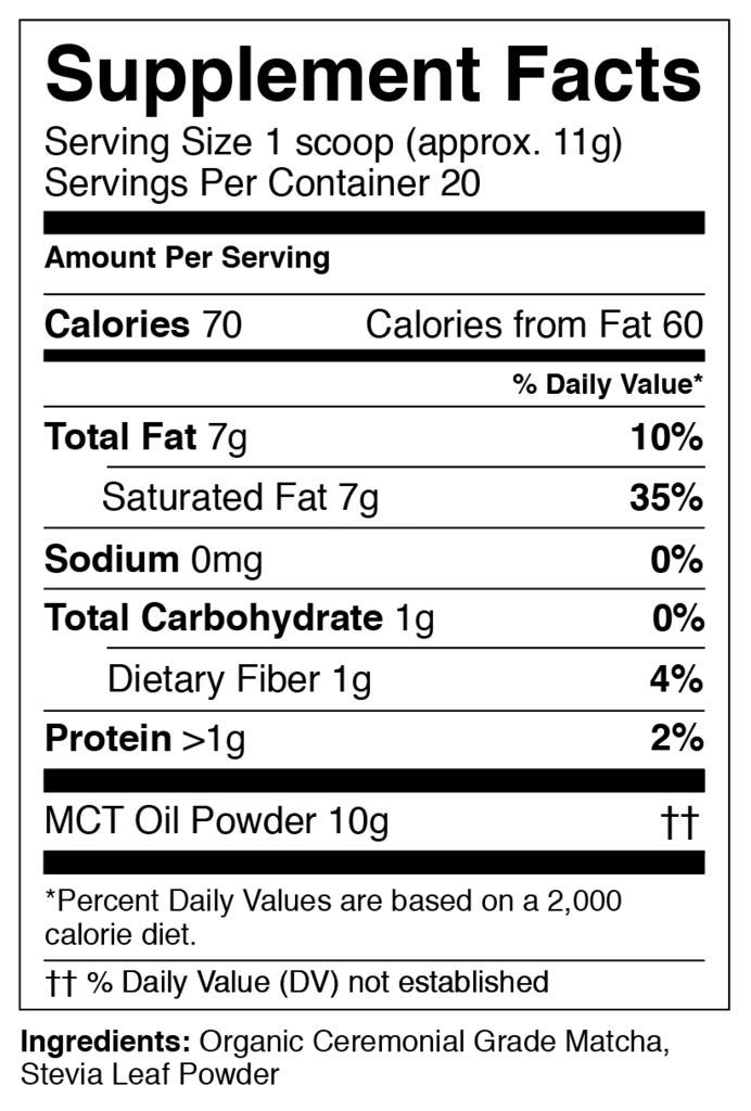 Perfect Keto Matcha Green Tea: Ketogenic Fat Butter Coffee Alternative w Coconut Oil MCT. Ketone Energy on Ketosis Diet Ceremonial Grade Japanese Matcha Latte Powder