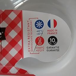 Ôcuisine Classic - Cacerola redonda de vidrio, 1 l, 25,7 x 11,9 x ...