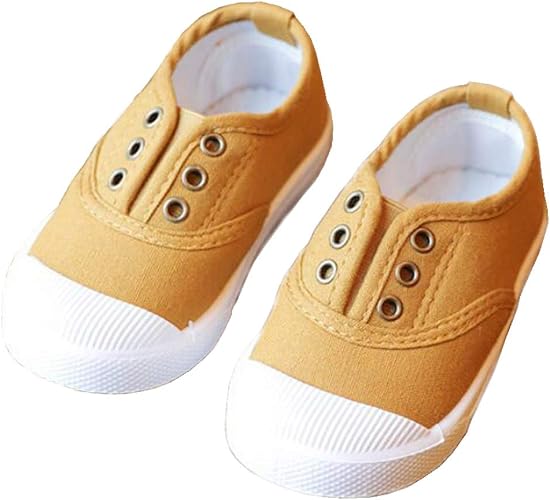 Calzado Deportivo Preescolares De Un Solo Bebe Daclay Zapatillas Sin Cordones Elasticas Para Ninos Zapatillas De Lona Con Estilo De Primavera Zapatillas Sin Cordones Para Ninos Color Caramelo Deportes Y Aire Libre