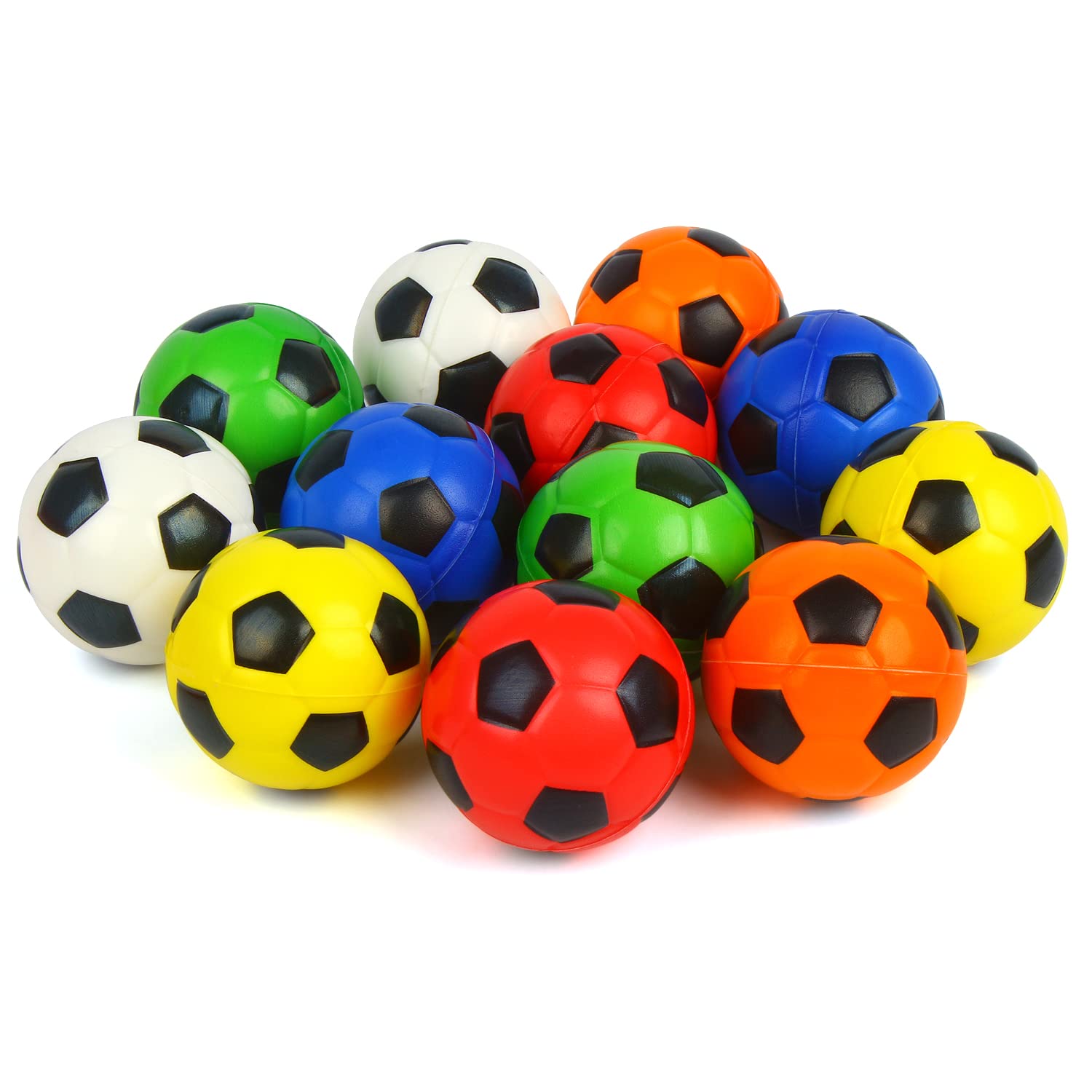 VEYLIN Sponge Football - 12 Mini Foam Sports Balls for Kids