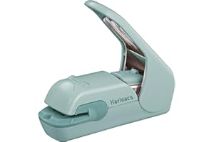 Kokuyo Stapleless Stapler, Harinacs Desktop & Handheld Staple-Free, Up to 5 Sheets No Staple Binding, Portable Compact Holeless Stapler, Green Blue, Japan Import (SLN-MPH105GB)