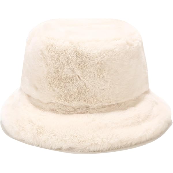 Fuzzy Fur Bucket Hat for Women Men Winter Warm Soft Cozy Faux Fur Cap Winter Bucket Hat Fluffy Faux Fur Fisherman Cap for Women  main image 4