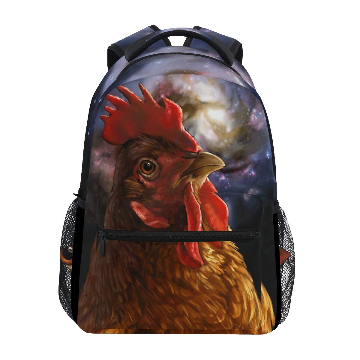 NerxyChicken In Galaxy School Backpack for Girl/Boys Lightweight Travel Backpack