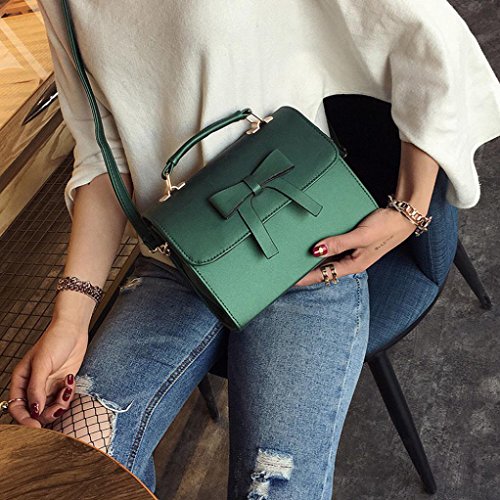 Hot Sale! Clearance! Women Bag,TodaiesWomen Bag Bowknot Pure Color Messenger Bags Shoulder Bag 2017 (22918cm, Green)