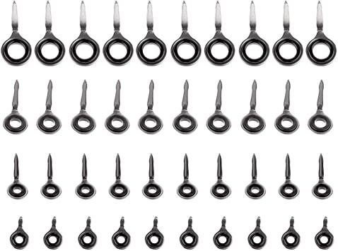 Amazon 40本いかだ釣り竿ガイドチップ修理キットロッドパーツアイリングミックスサイズ 不明 ロッド 竿パーツ