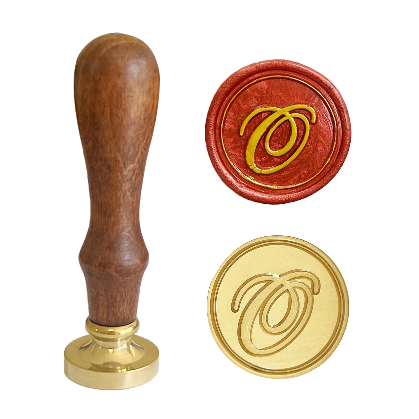 Letter O Initial Alphabet Wax Seal Stamp with