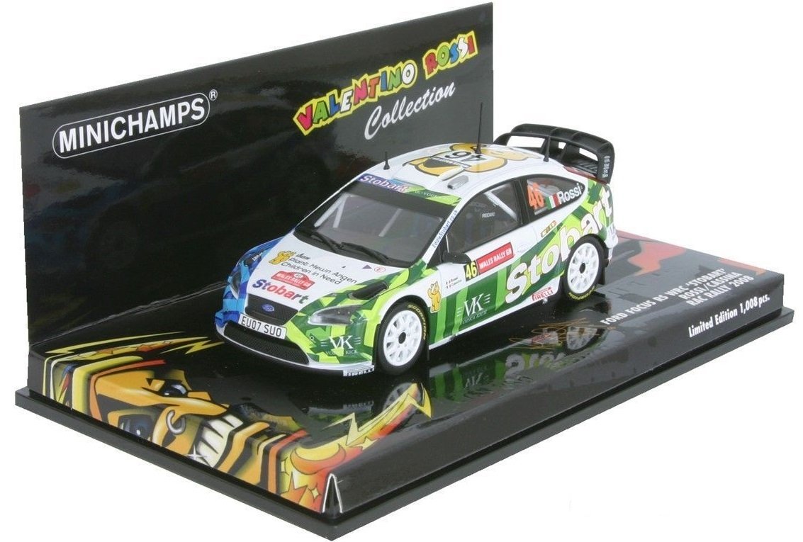 Minichamps 400088146 1:43 Scale 2008 Ford Focus WRC Rossi/Cassina RAC Rally Die Cast Model