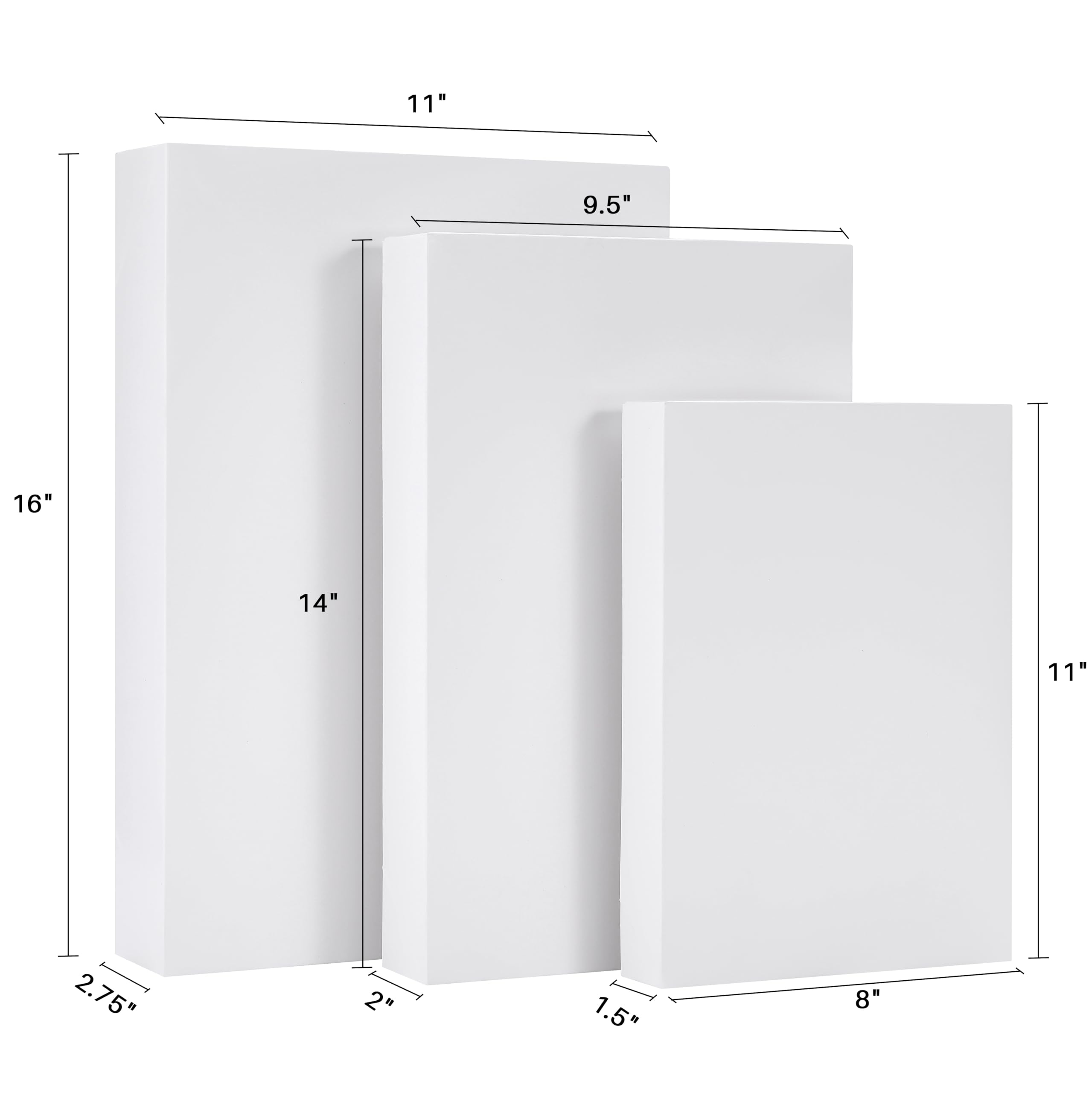 SUNCOLOR 12 Pack White Gift Boxes with Lids Assorted Sizes (4 Boxes 11