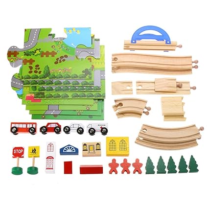 Techcode Wooden Toy Train Tracks Wooden Railway #wooden #toy #train #sets #for #toddlers Techcode Wooden Toy Train Tracks Wooden Railway