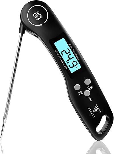 DOQAUS Meat Thermometer 3s Instant Read Backlit LCD Foldable Probe