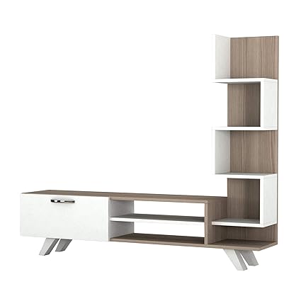 Alphamoebel TV Board Lowboard Fernsehtisch Fernsehschrank Sideboard, Fernseh Schrank Tisch für Wohnzimmer I Weiß Cordoba I Ce
