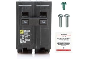 FalconSupply Genuine Square D HOM230 Circuit Breaker Kit Bundle (1 Pack), 30 Amp (30A) Double Pole, 120/240V, 10kAIC, UL List
