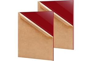 Eszeoee 2 Pack 12'' x 16'' Opaque Red Acrylic Sheet, 3mm Thick Acrylic Plastic Sheets Plexiglass Boards for Laser Cutting and DIY Craft Projects