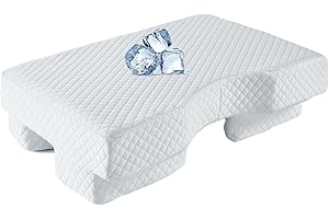 PYURIFAI Side Sleeper Pillow with Arm Hole, Memory Foam Pillow Provides Support & Reduces Arm Pressure, Adjustable Cuddle Pillow for All Positions, Cooling arm Hole Pillows, Cuff Pain Relief, Blue