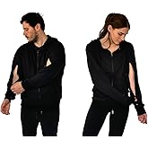 USBD Dialysis Hoodie with Arm Zippers Unisex Hemodialysis Patient IV Sweatshirt