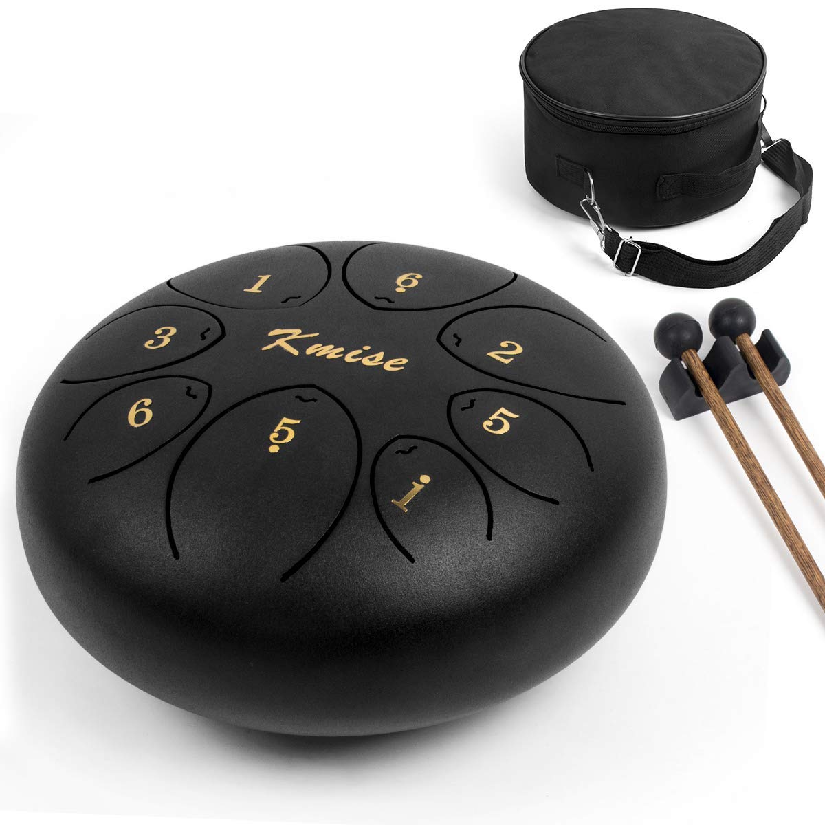 Steel Tongue Drum-8 Inch 11 Notes-Kmise Handpan Drum Kit Tank Drum Percussion Instrument with Drum Mallets Carry Bag Music Book for Beginner Adult Kids (8 inch)