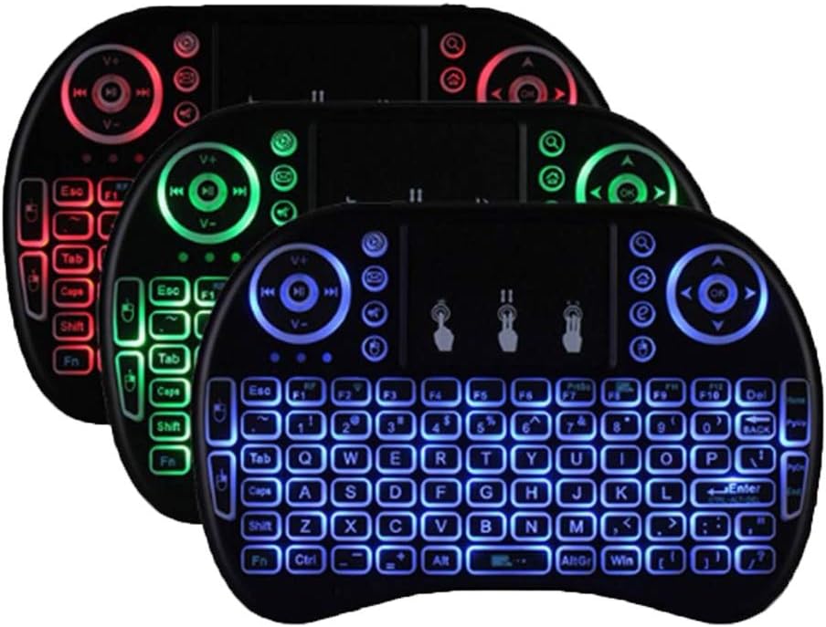 Mini Teclado Sem Fio PC Note Smart TV Iluminado