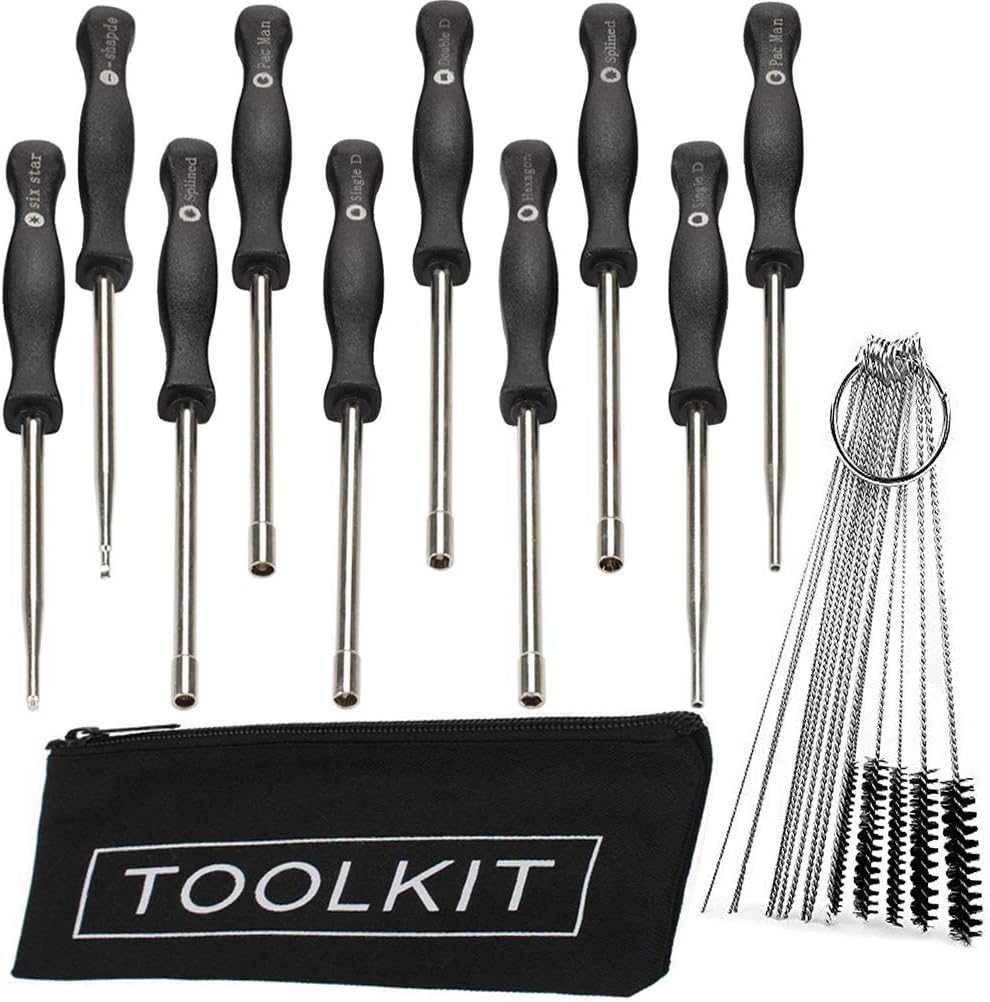 TOPEMAI Carburetor Adjustment Tool Kit for Common 2 Cycle Small Engine 10Pcs with Carburetor Cleaning Brush Needle : Garden & Outdoor