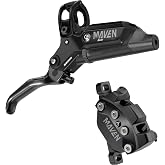 SRAM Maven Silver Disc Brake and Lever - Front, Post Mount, 4-Piston, | Aluminum Lever, SS Hardware, Black, A1