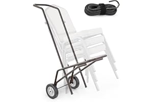 OEF Furnishings Heavy Duty Banquet and Stack Chair Storage and Transport Dolly, Oversized Rubber Wheels