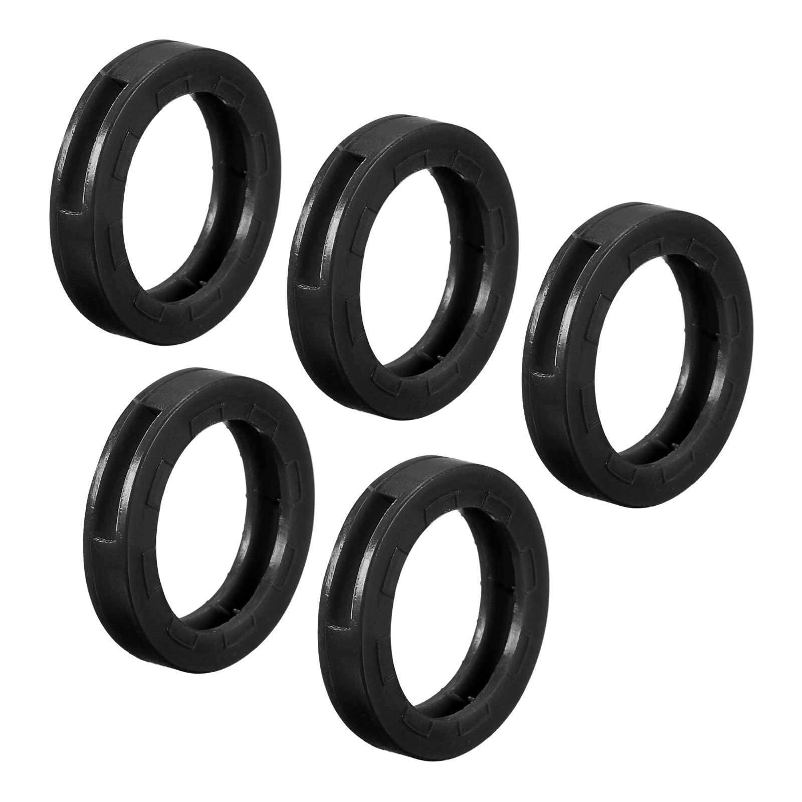 PATIKIL Key Cap Cover Rings, 20Pcs 24mm Keys Identifier Coding Tags Silicone Sleeve for Office House Apartment Black