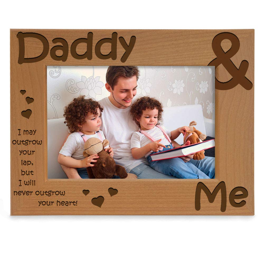KATE POSH - Daddy & Me - I may outgrow your lap, but I will never outgrow your heart - Picture Frame (5x7 - Horizontal)