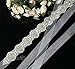 QueenDream bridal belts White Organza bridal sash wedding sash belt crystal rhinestone belt rhinestone belts for kids