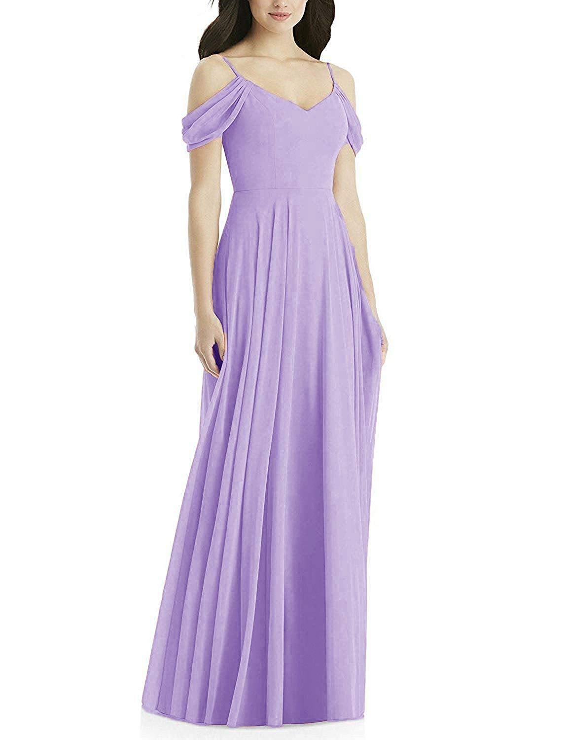 spaghetti strap off the shoulder dress