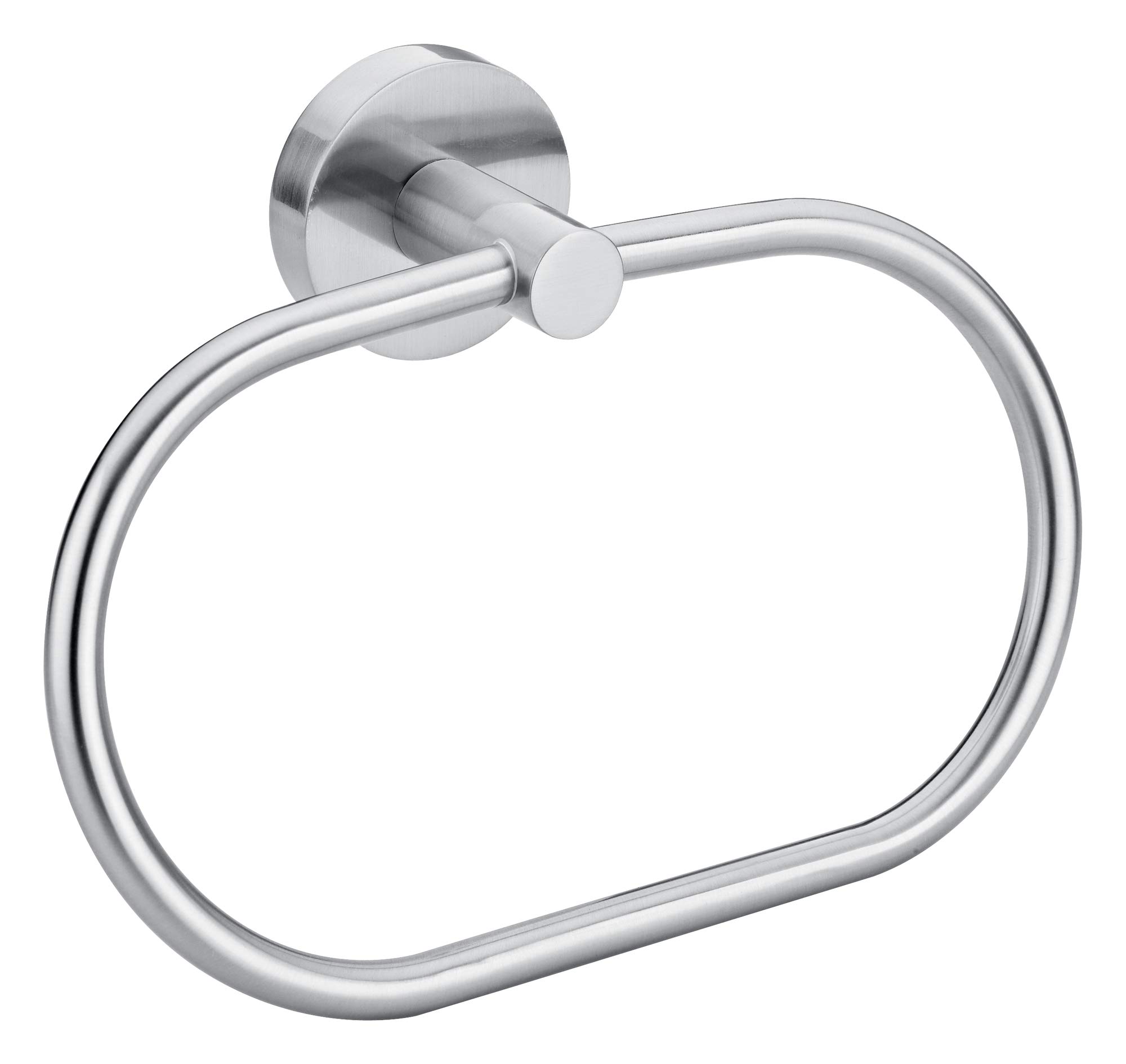 tesa Moon Hand Towel Ring - No Drill Oval Bath Towel Ring Made of Chrome-Plated Metal, Stainless - Waterproof - Includes Removable Adhesive Solution