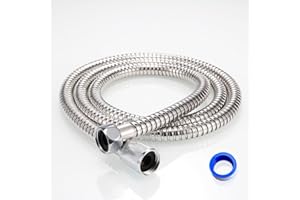 PLUMBINGMASTER Shower Hose 60 Inches Stainless Steel Handheld Shower Head Hose Replacement with Brass Nut Long Fexible Shower Hose Extension