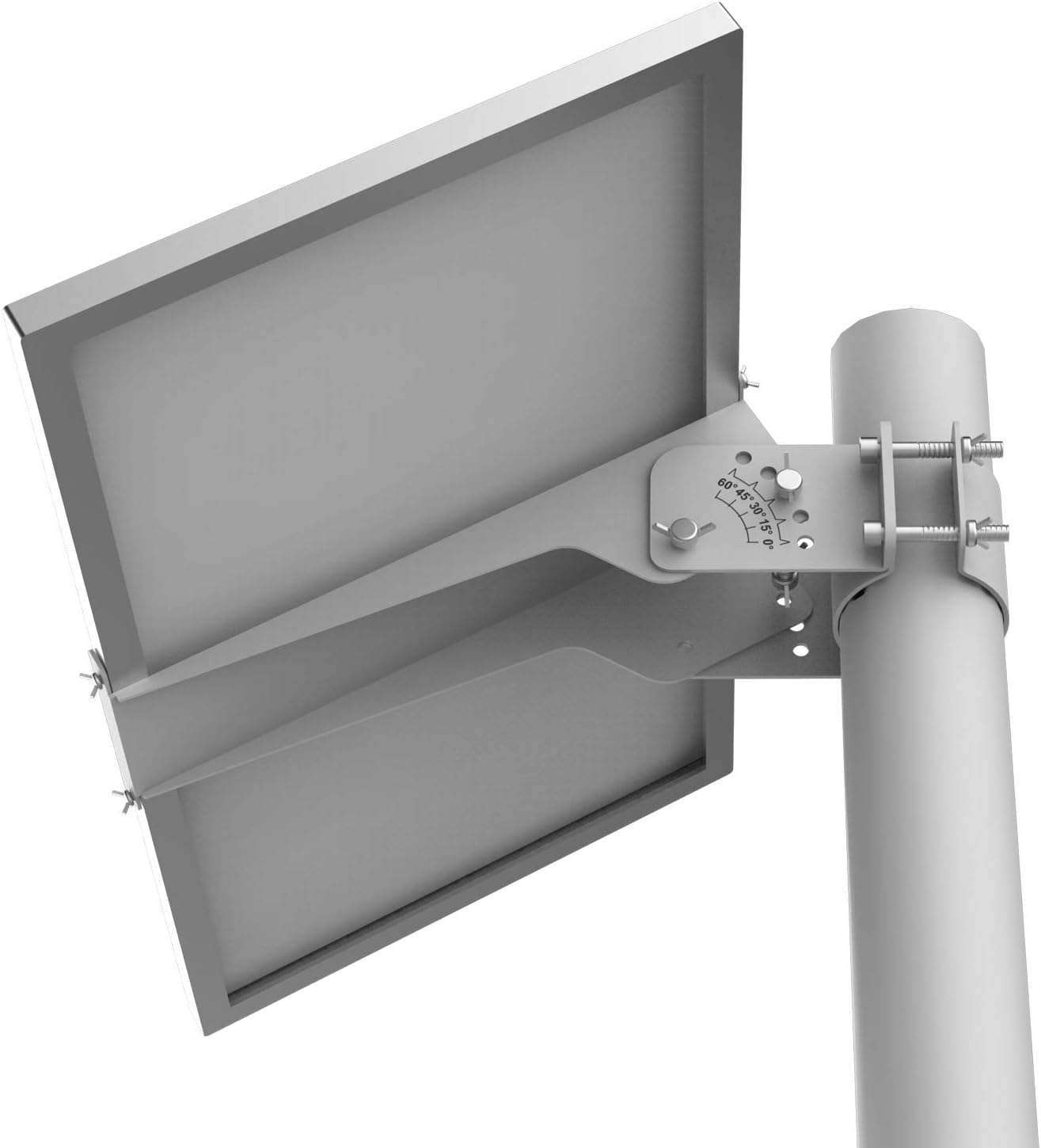 SUNER POWER Adjustable Pole Mounting Bracket Rack Kit for 50W Solar Panel - Fit Pole Dia 2.35-4.0 Inch / 60mm - 100mm: Garden & Outdoor