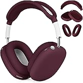 Filoto Case for Airpods Max Headphones,Ear Pad Case Cover/Ear Cups Co ver/Headband for AirPods Max(USB-C/Lightning)(2024/2020),Silicone for Apple Airpod Max,Accessories Cases(Burgundy)