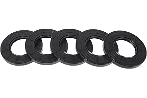 RATCHROLL Universal Oil Seal TC Double Lip W Steel Spring Seal Ring Rotary Shaft Seal 45x85x10mm High Pressure NBR Rubber Black 5 Pcs