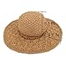 LETHMIK Womens Floppy Straw Hat Summer Beach Brimmed Ladies Crushable Sun Hat Khaki