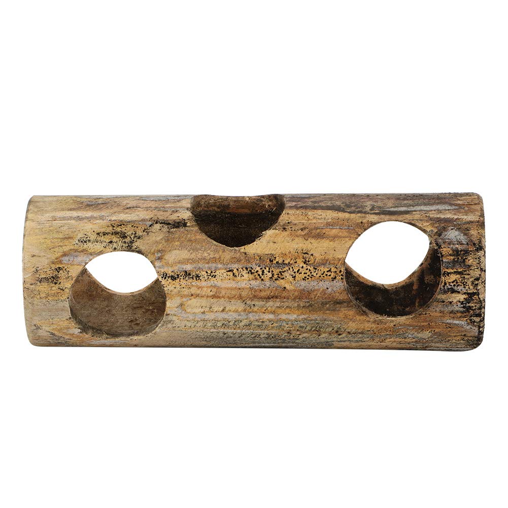 Hamster Tunnel, Natural Bamboo Exercise Tube Hideout Toy for Dwarf Hamsters Small Hedgehogs Gerbils(M)