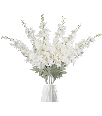 HyeFlora Artificial Wisteria Hanging Flowers - 2 Pack UV Resistant Fake Plants For Indoor/Outdoor Decor
