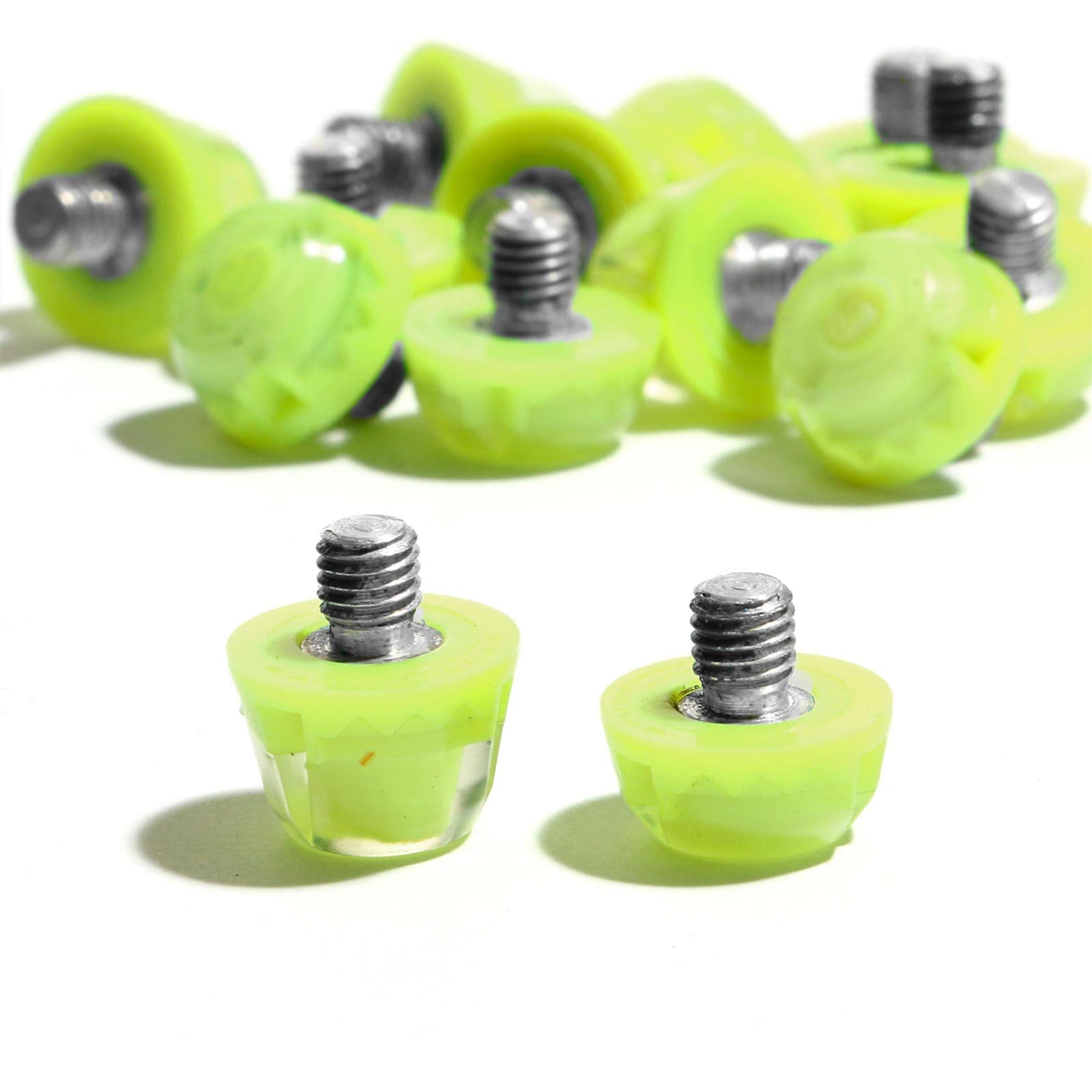 Genérico TPU Football Cleats - 12 Standard Thread Replacement Studs (Neon Yellow)