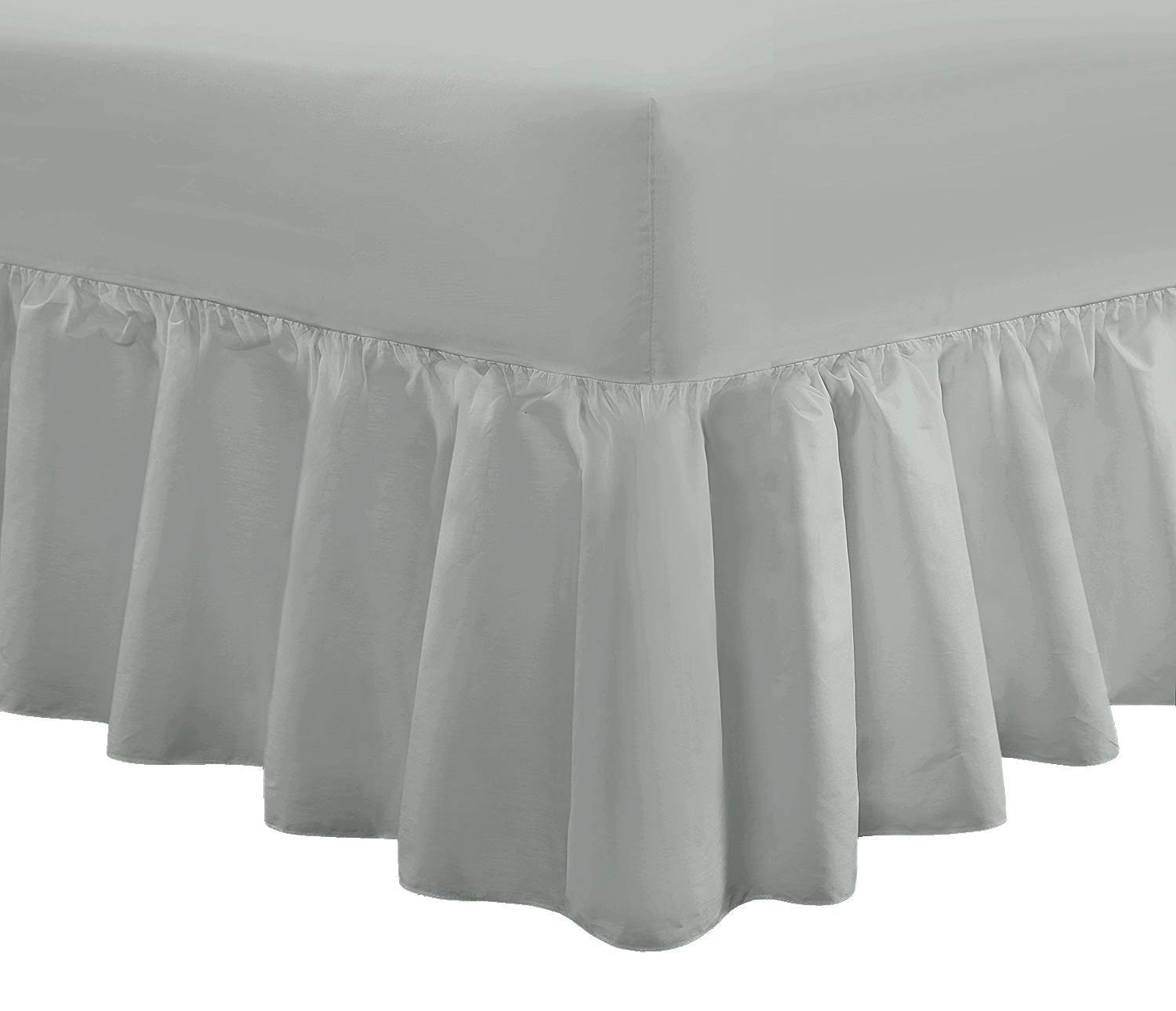 DTEX HOMES Luxury Extra Deep Frilled Valance Fitted Sheets, 4FT Small Double