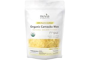 NUVIA ORGANICS Organic Carnauba Wax - USDA Certified Organic, Non-GMO, Sustainably Harvested Plant Based Wax; 4oz