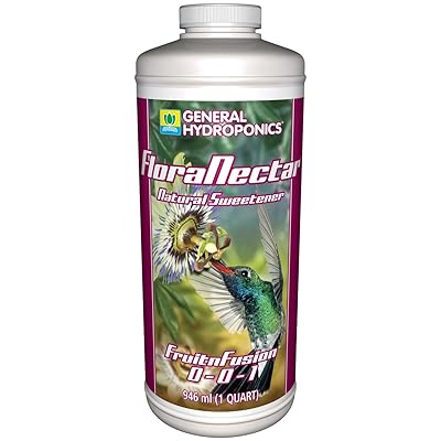 General Hydroponics 732181-P FloraNectar FruitnFusion Hydroponic Nutrient Fertilizer, 1 Quart, White