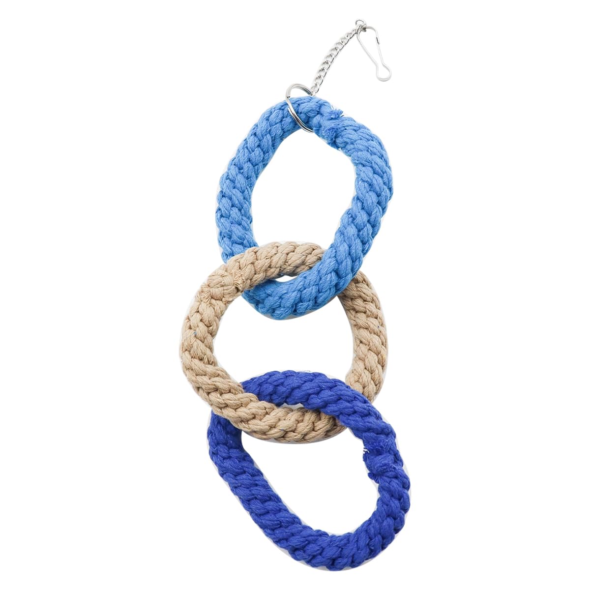 NUZAMAS Sugar Glider Hanging Three-Ring Climbing Toys Bird Toy with Hooks Cage Hanging Pet Climbing Rope Hamster Swing Accessory