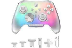 BIGBIG WON Rainbow 3 Wireless PC Gaming Controller Capacitive Joystick 2000Hz Polling Rate 16 Mechanical Keys 14 Custom RGB L