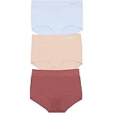 Bonds womens Seamless Invisi Full Brief Underwear in Cotton-rich Blend for Women, 3-pack