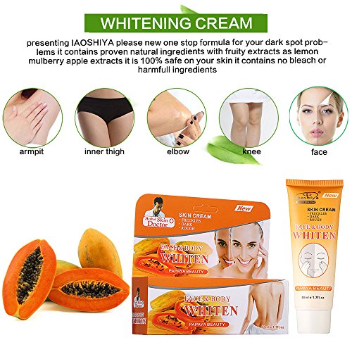 Fenleo Papaya Whitening Cream for Armpit - Skin Whitening Cream for Body, Face, Neck, Bikini and Sensitive Area Skin Brightening for Hyperpigmentation Treatment