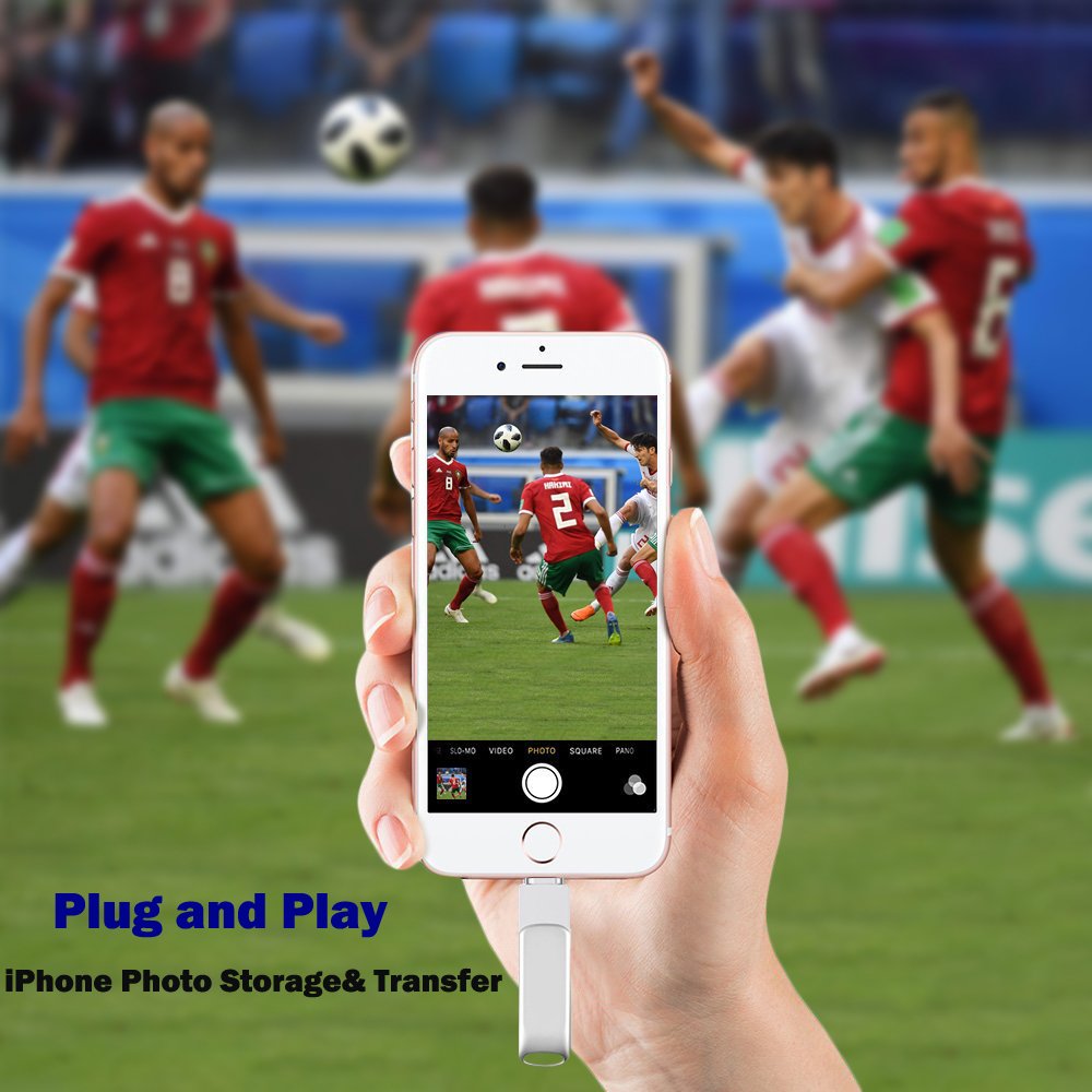 USB Stick 32GB, Externer Speicherstick für iPhone- USB 3.0 Memory Stick Micro USB 3 in 1 iUSB Flash Drive für iOS Laptop Notebook Android- Metall Silber